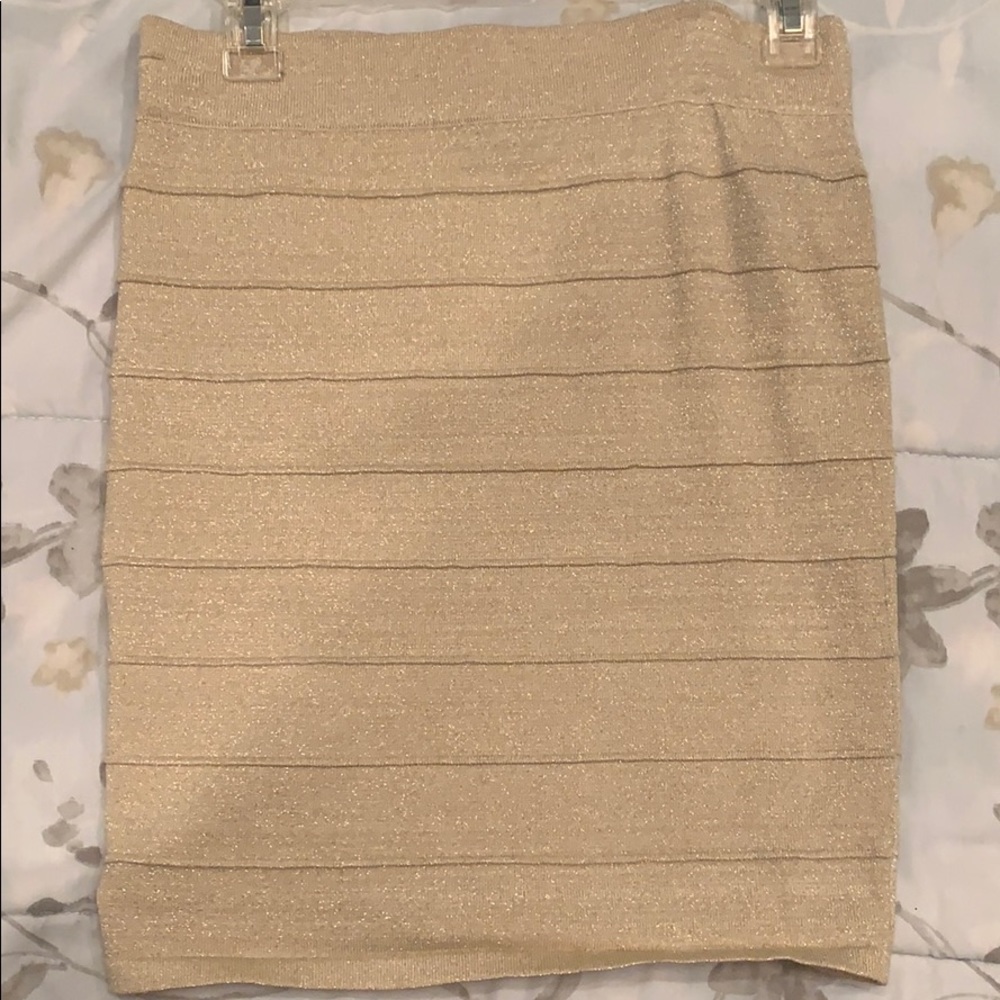 Metallic forever 21 skirt